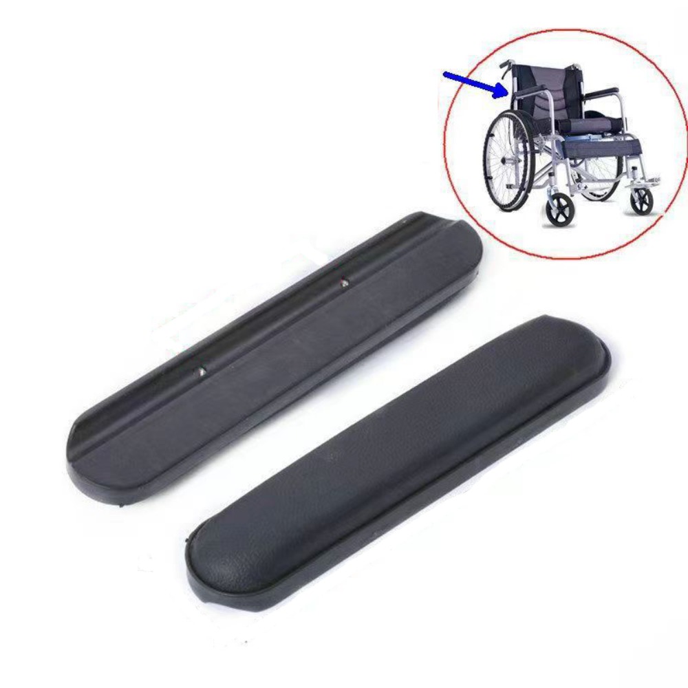 2 uds cómoda almohadilla para reposabrazos de silla de ruedas esponja de cuero pieza de repuesto reposabrazos almohadilla suave amortiguación almohadillas para brazos cubierta soporte para reposabrazos