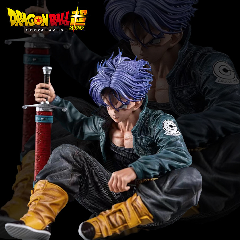 10 cm Dragon Ball troncs Figurine Anime Super Saiyan Position assise Torankusu Figurine poupée Statue ornements PVC modèle jouet
