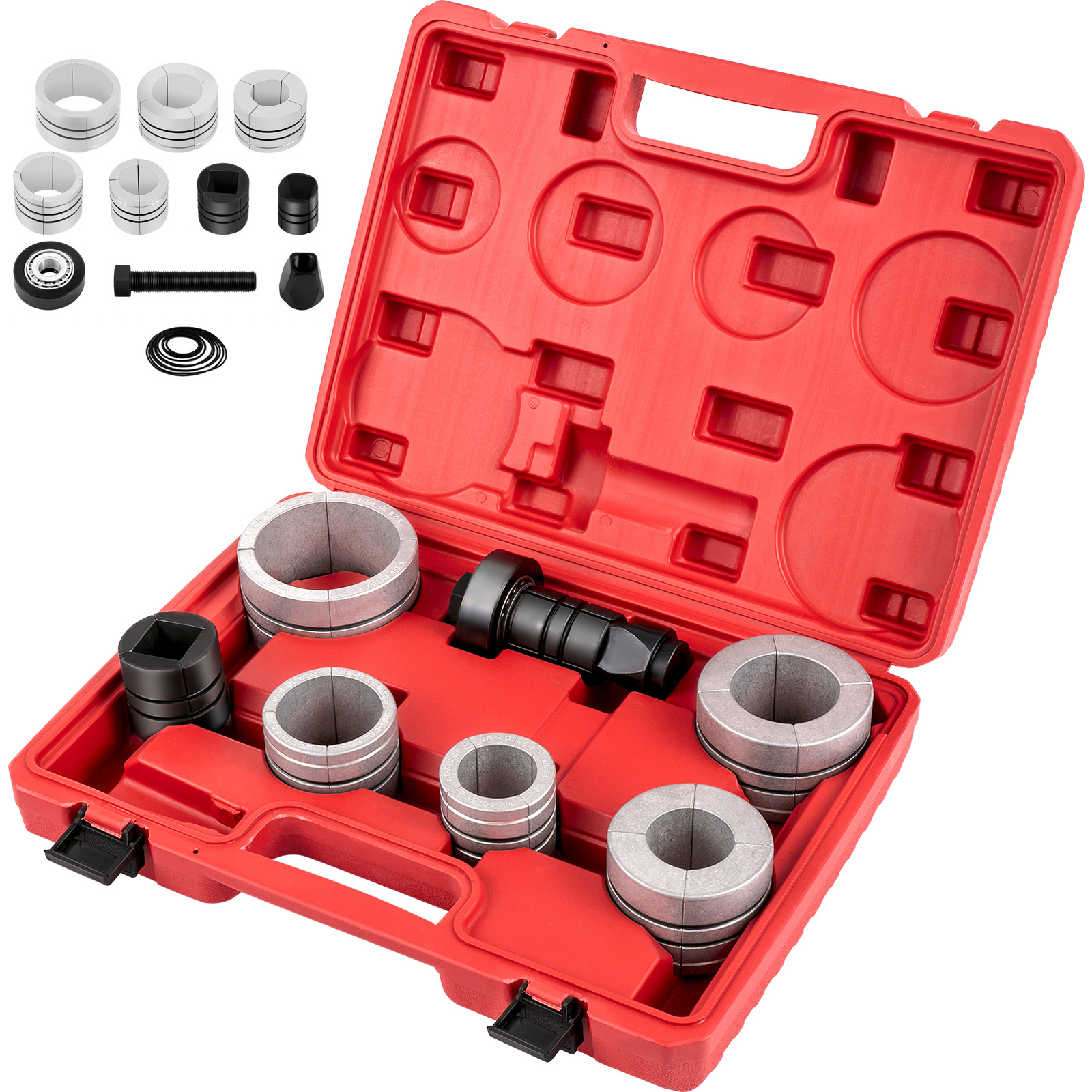 SucceBuy Kit d'extension de tuyau d'échappement 1-5/8 "- 4-1/4" Kit d'extension de tuyau d'échappement pour Tube arrière avec étui de rangement 7 pièces d'échappement d'extenseur