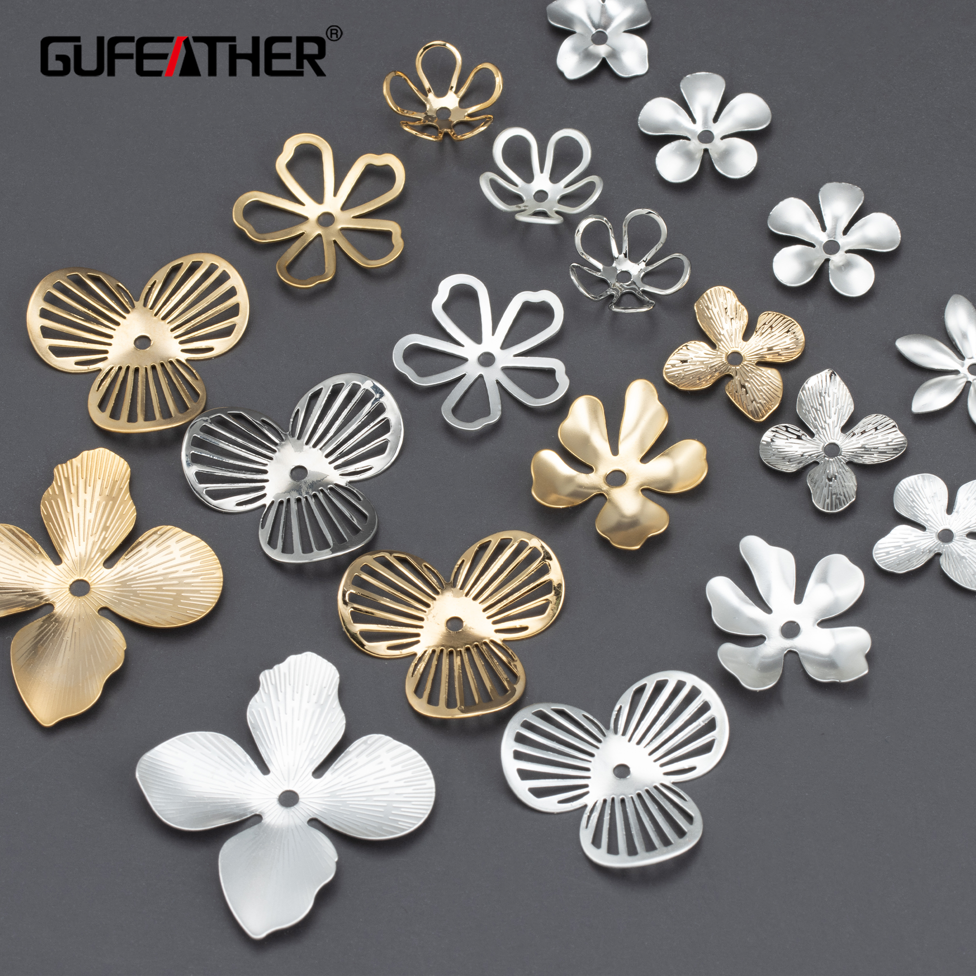 GUFEATHER, 20 pz/lotto, MA80, accessori di gioielli, senza nichel, oro 18k rodiato, rame, creazione di gioielli, accessori per fiori fai da te