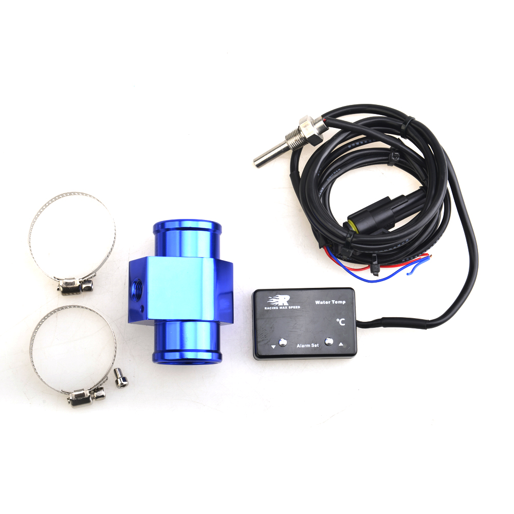 12v Dc 1/8 Npt Auto digitale watertemperatuurmeter Vierkante watertemperatuurmeter Skyline WRX Evo MPS met gezamenlijke pijpsensoradapter