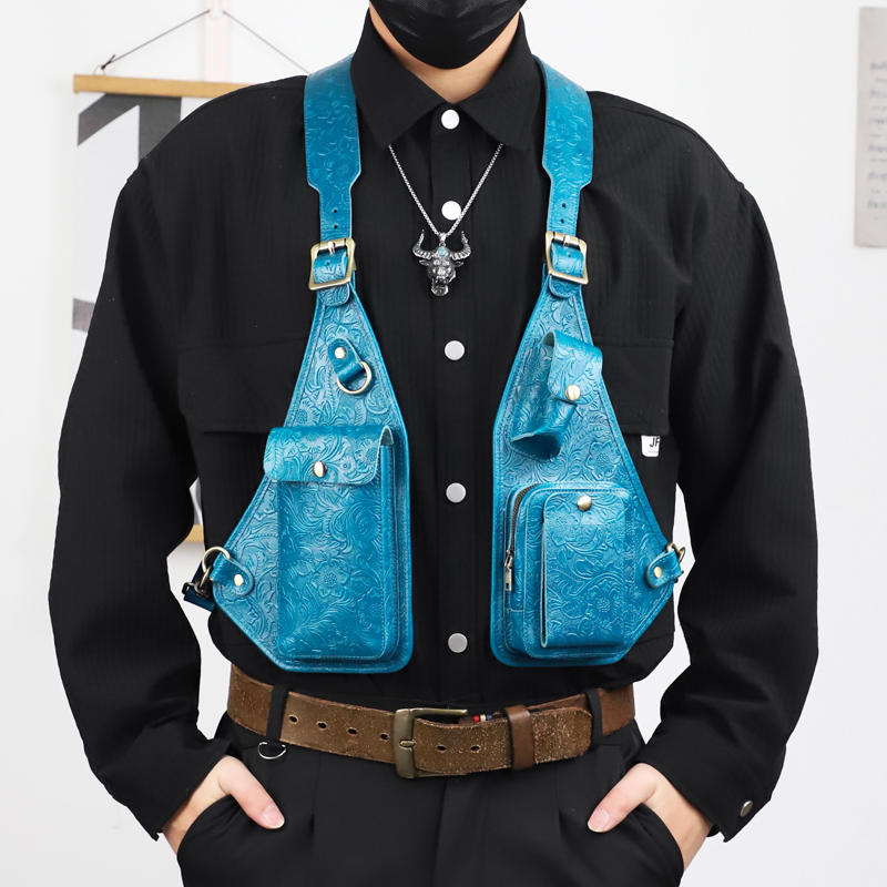 Genuine Leather Anti-Theft Underarm Shoulder Bag Armpit Tactically Bag For Men Shoulder Holsters Storage Pack