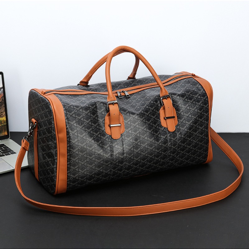 Bolsas de luxo masculinas geométricas xadrez alça superior sacos de viagem de grande capacidade sacos crossbody moda negócios duffel sacos