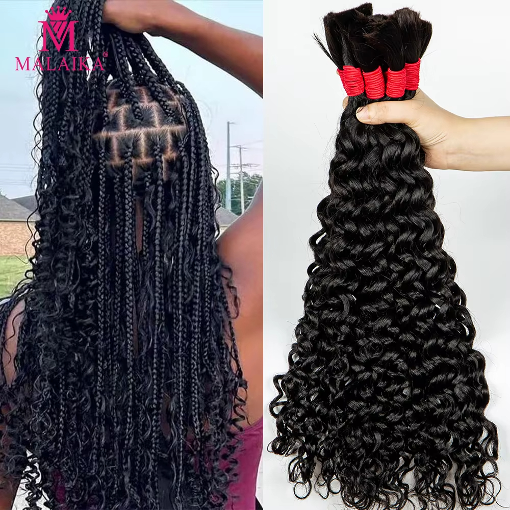Onda de água colorida boho tranças cabelo humano sem trama virgem birmanês cabelo encaracolado trança humana extensões de cabelo locs para preto wome