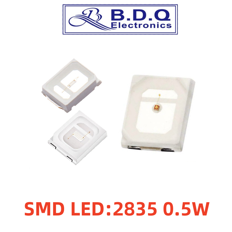Diodo emisor de luz RGB de alta calidad, 500 piezas, SMD LED 2835, 0,5 W, rojo, azul, verde, blanco, amarillo, tamaño 2835