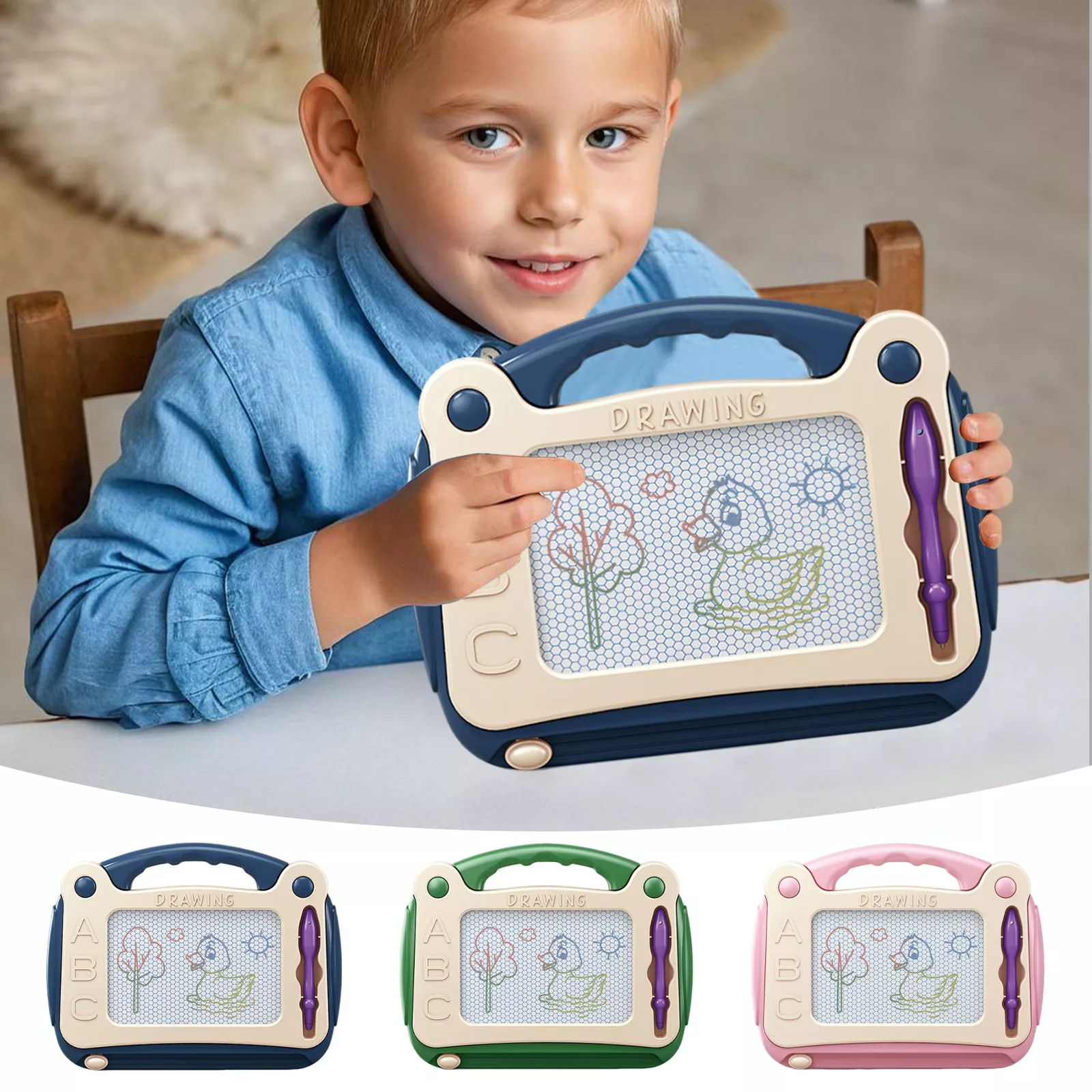 Kids Small Size Magnetic Drawing Board,Learning Educational Toy Etch Sketch Gift for 36+ Month Kids Girls Boys