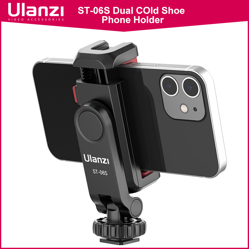 Ulanzi ST-06S Đứng Điện Thoại Gắn Giá Đỡ Ba Chân Giày Lạnh Cho Mic Đèn Kẹp Điện Thoại Cho iPhone 12 Vlog Giá Đỡ điện Thoại Thông Minh