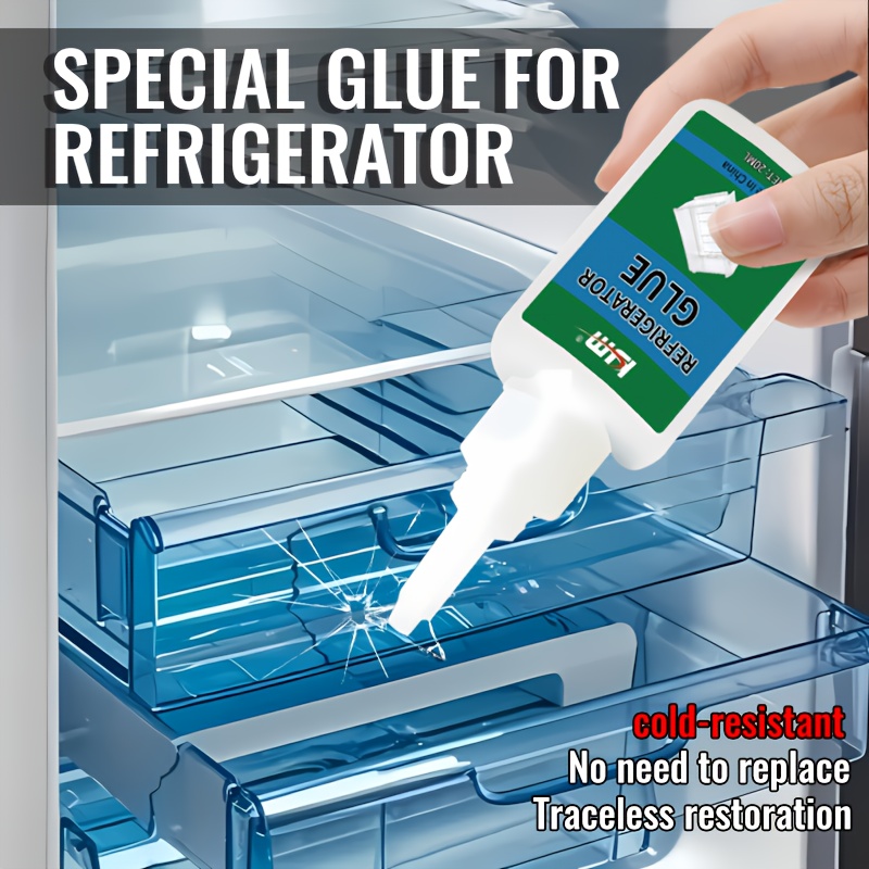 Pegamento para congelador y refrigerador: adhesivo resistente al frío de secado rápido con boquilla, unión fuerte a prueba de congelación