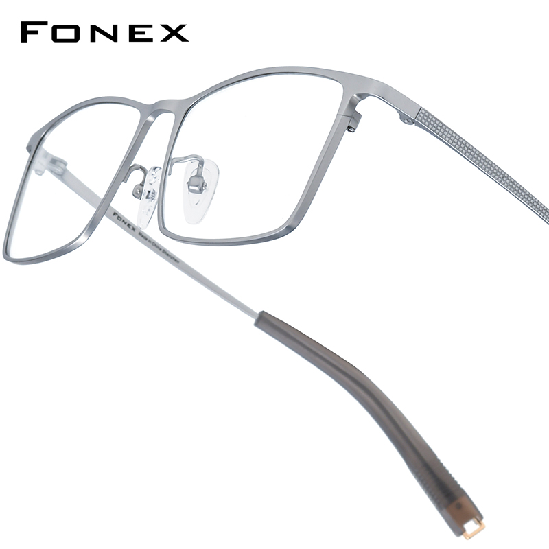 FONEX tytanowe okulary ramka mężczyźni nowy projekt marki kwadratowe okulary wysokiej jakości ultralekkie japońskie okulary biznesowe 85874