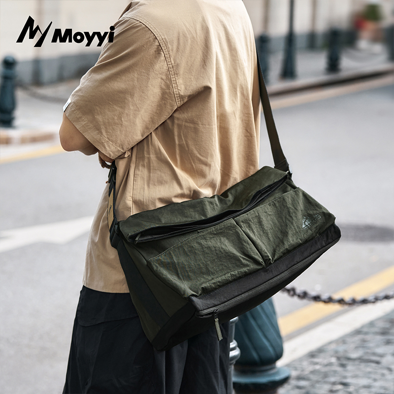 MOYYI, bolsos de mensajero para hombre, bolso de hombro tipo bandolera impermeable, bolso grande informal de viaje con bolsillo para zapatos, bolsillo de separación húmedo seco