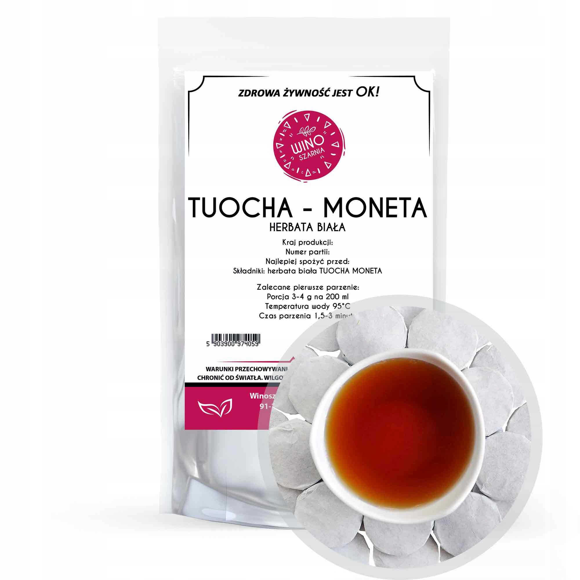 Herbata biała TUOCHA Moneta - 500g prasowana