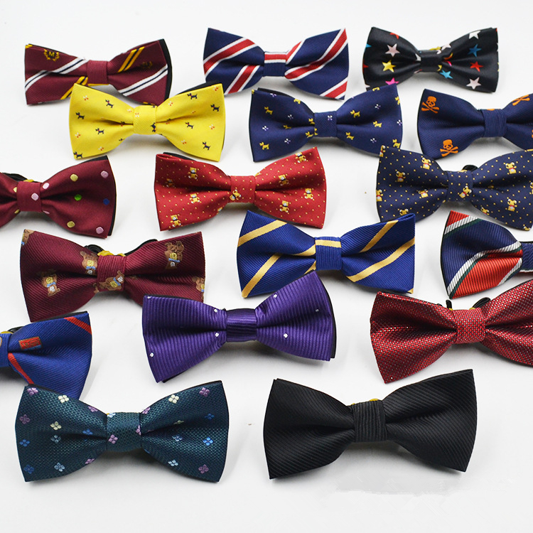 Gravata borboleta infantil de 53 cores, moda jacquard, gravatas para bebês, crianças, clássico, animal de estimação, listrado, borboleta, cordão elástico