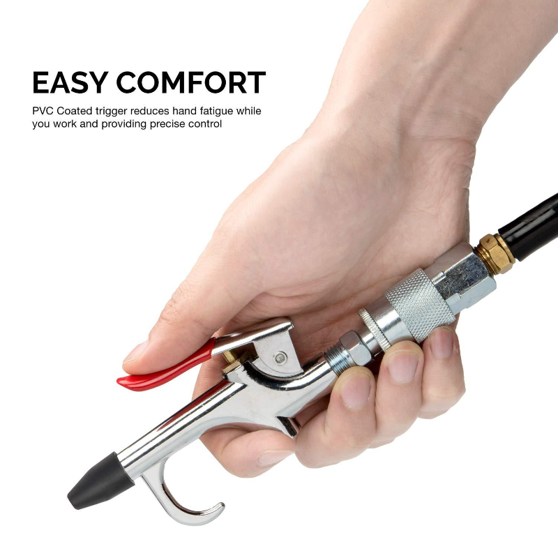 Automotive Pneumatic Dust Blower Metal Spray Gun Tool Air Inlet Kit Spray Gun Nozzle Dust Cleaning Tool