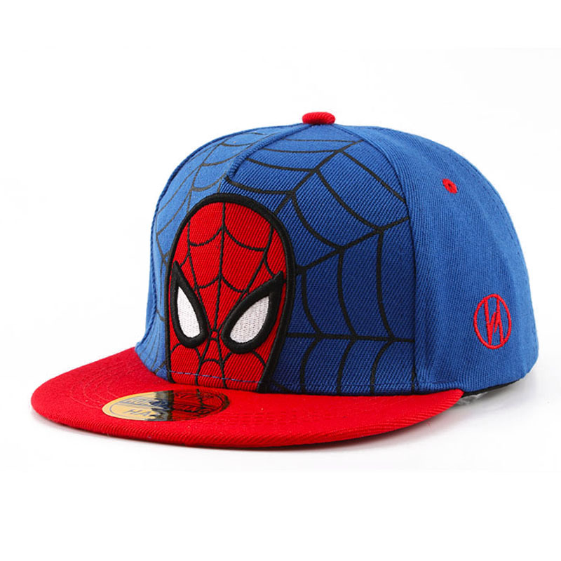 Czapki z daszkiem dla dzieci i niemowląt z motywem Spidermana z popularnych anime z 2026 roku, wiosenne czapki typu snapback, regulowane czapki hip-hopowe.