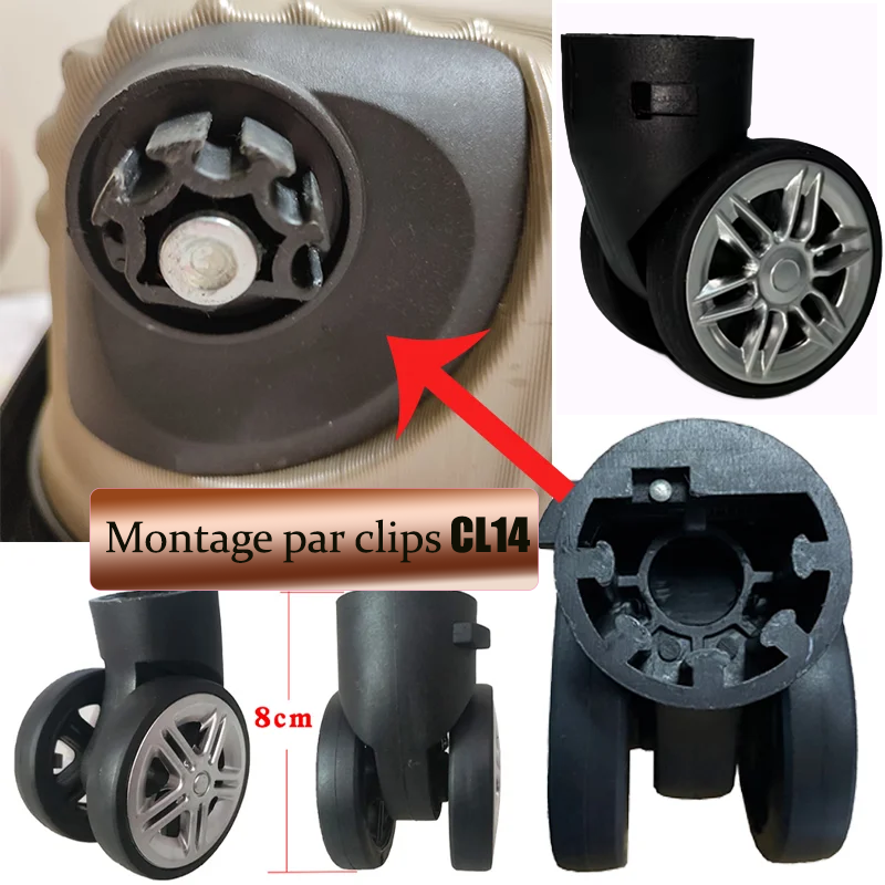 2/4PCS CL14 Wielen Voor Koffer Universele Wiel Trolley Wielen Bagage Accessoires Vervangende Onderdelen Mute Slijtvast