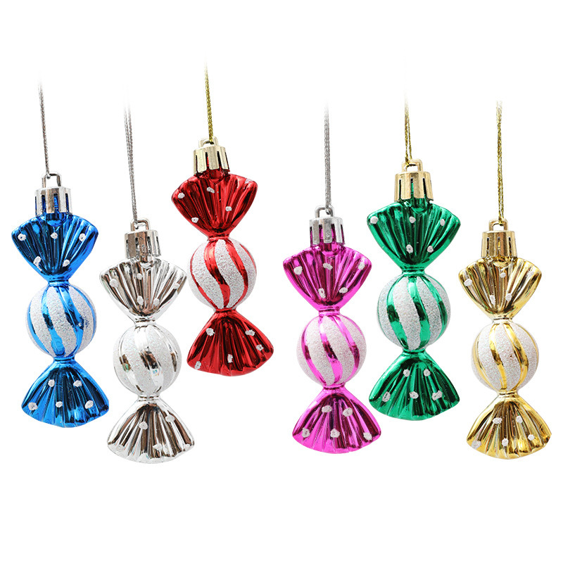 6 teile/schachtel Candy Krücke Eiszapfen Weihnachten Baum DIY Ornamente Neue Jahr Weihnachten Geschenke Weihnachten Ball Dekoration für Home Navidad