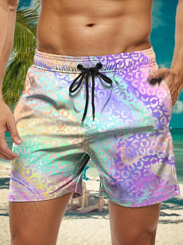 Traje de baño para hombre con estampado artístico colorido en 3D, pantalones cortos hawaianos con diseño de peces japoneses, pantalones cortos de verano para hombre, pantalones cortos casuales con cordón ajustable.