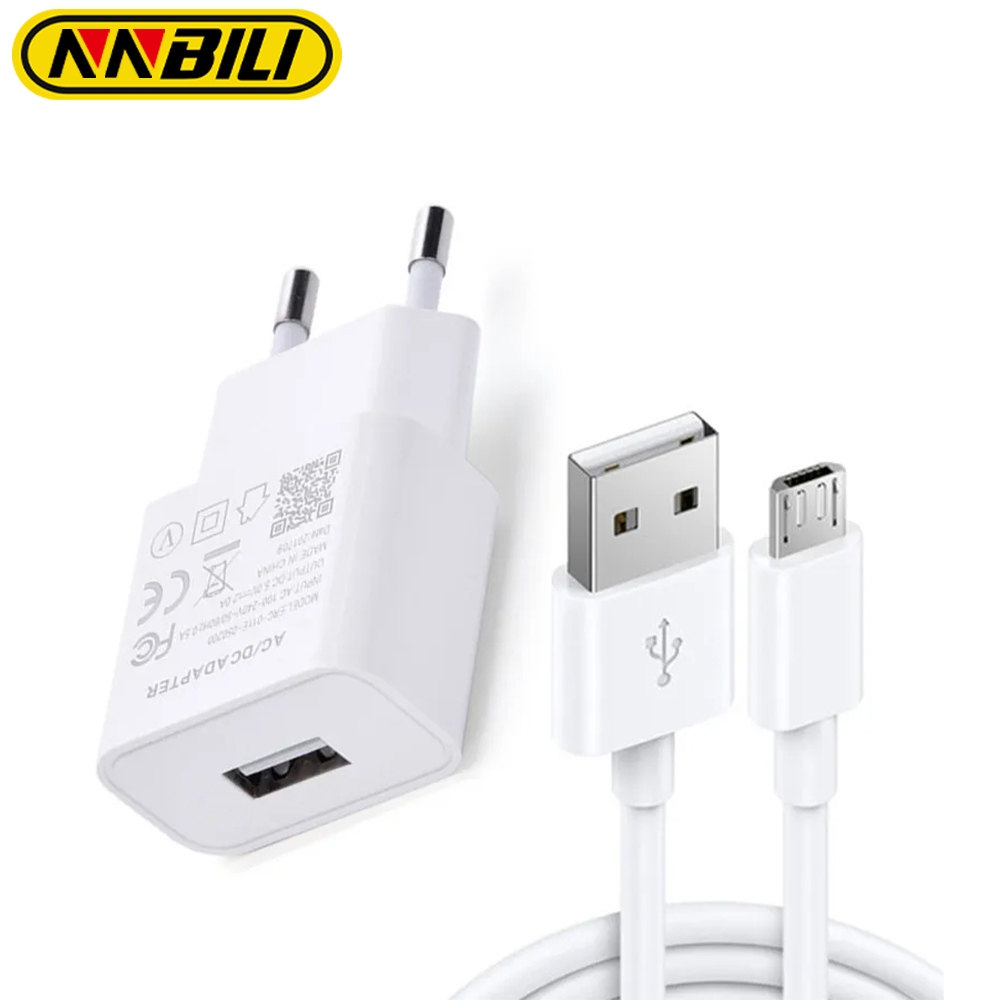 NNBILI per Redmi Caricatore 5V 2A EU US Tipo-C Cavo Micro USB Adattatore di Ricarica Del Telefono PER Redmi Nota 11 10 9 9A 8A 3 4 6 7 8 8T Pro