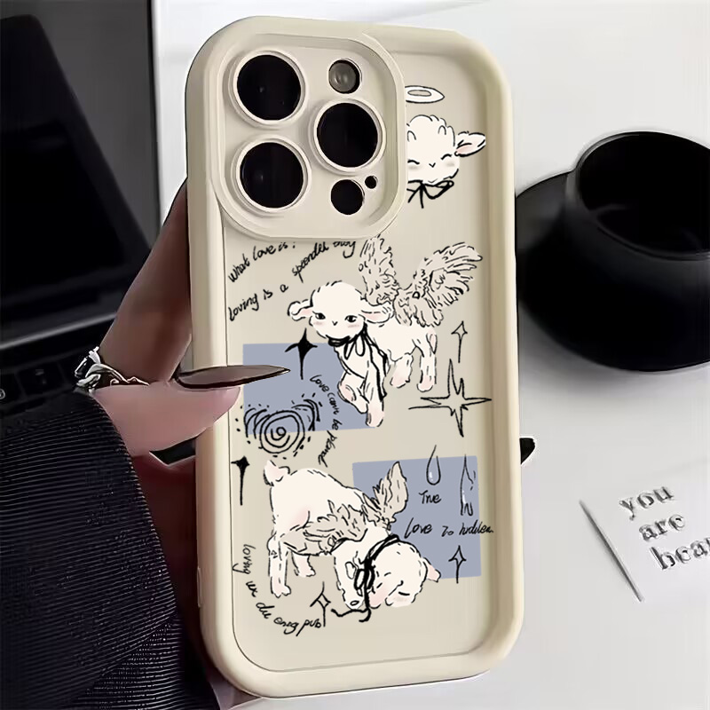 Angel Sheepซิลิโคนเคสโทรศัพท์สําหรับXiaomi Redmiหมายเหตุ 14 13 12 Pro Plus 12S 12 11S 11 10S Redmi 13CกันกระแทกCandyนุ่ม