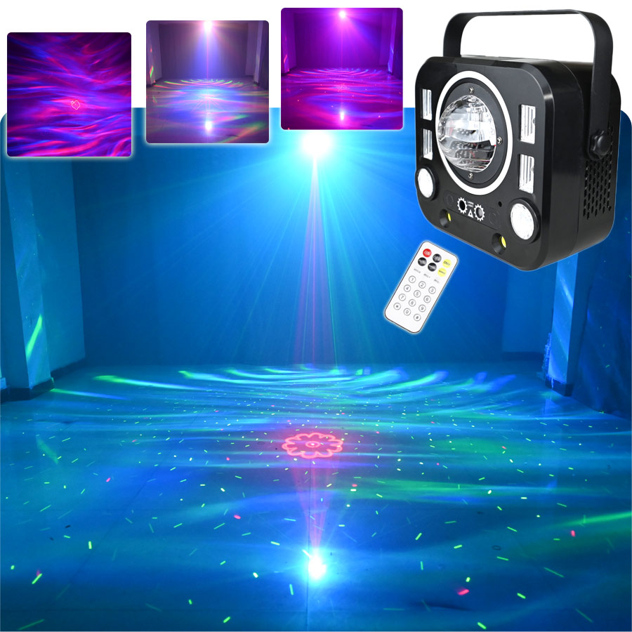 Lampu Aurora RGB 6IN1 Strobe UV RG Laser 60 Pola Proyektor Lampu Panggung Berwarna DJ Disko DMX KTV Pesta Lampu Dansa G36D4