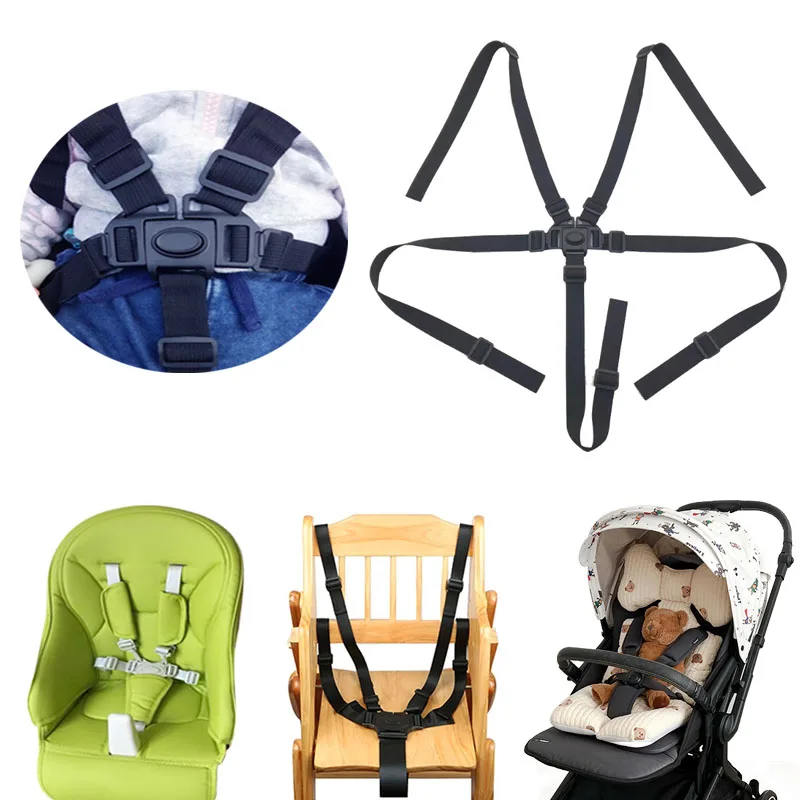 Universal 5 Point Harness cinto seguro, cintos de segurança para carrinho, cadeira alta, carrinho, Buggy, crianças, criança, cadeira
