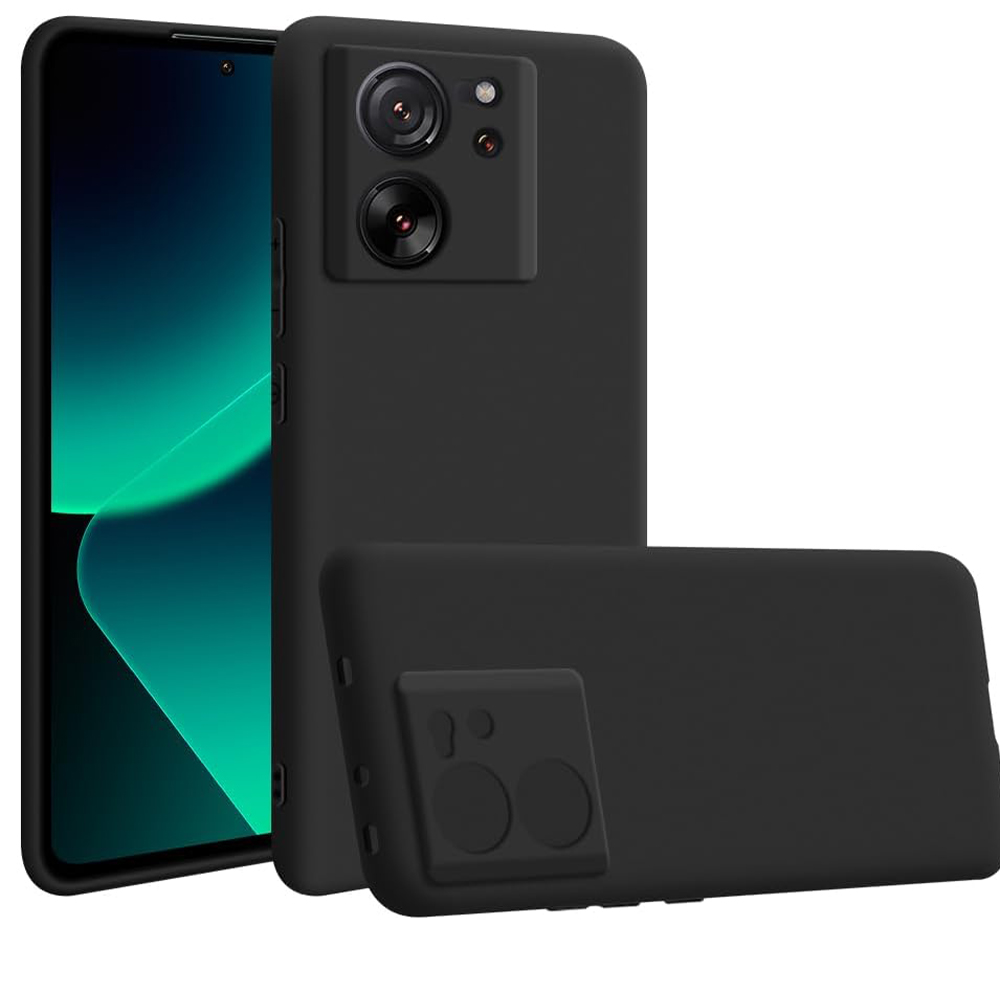 Case for Xiaomi 13T Black Matte Soft TPU Shockproof Camera Protectioin Cover on For Xiaomi 13T Pro