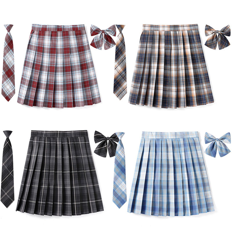 Jupes plissées à carreaux taille haute pour femmes, mini jupe d'été pour écolières, Harajuku, Preppy Sweet Ladies, A-Line, XXS à 5XL