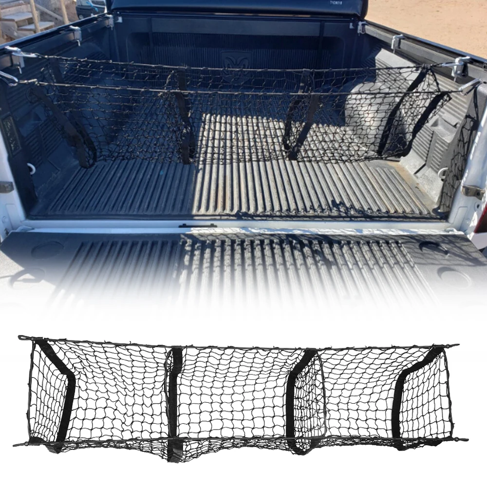 Gepäcknetz für Pickup Truck, Bett, Kofferraum, Frachtaufbewahrung, Organizer, Netz-Gepäcknetz, LKW-Bett, Innenzubehör, Auto-Aufbewahrungsset hinten