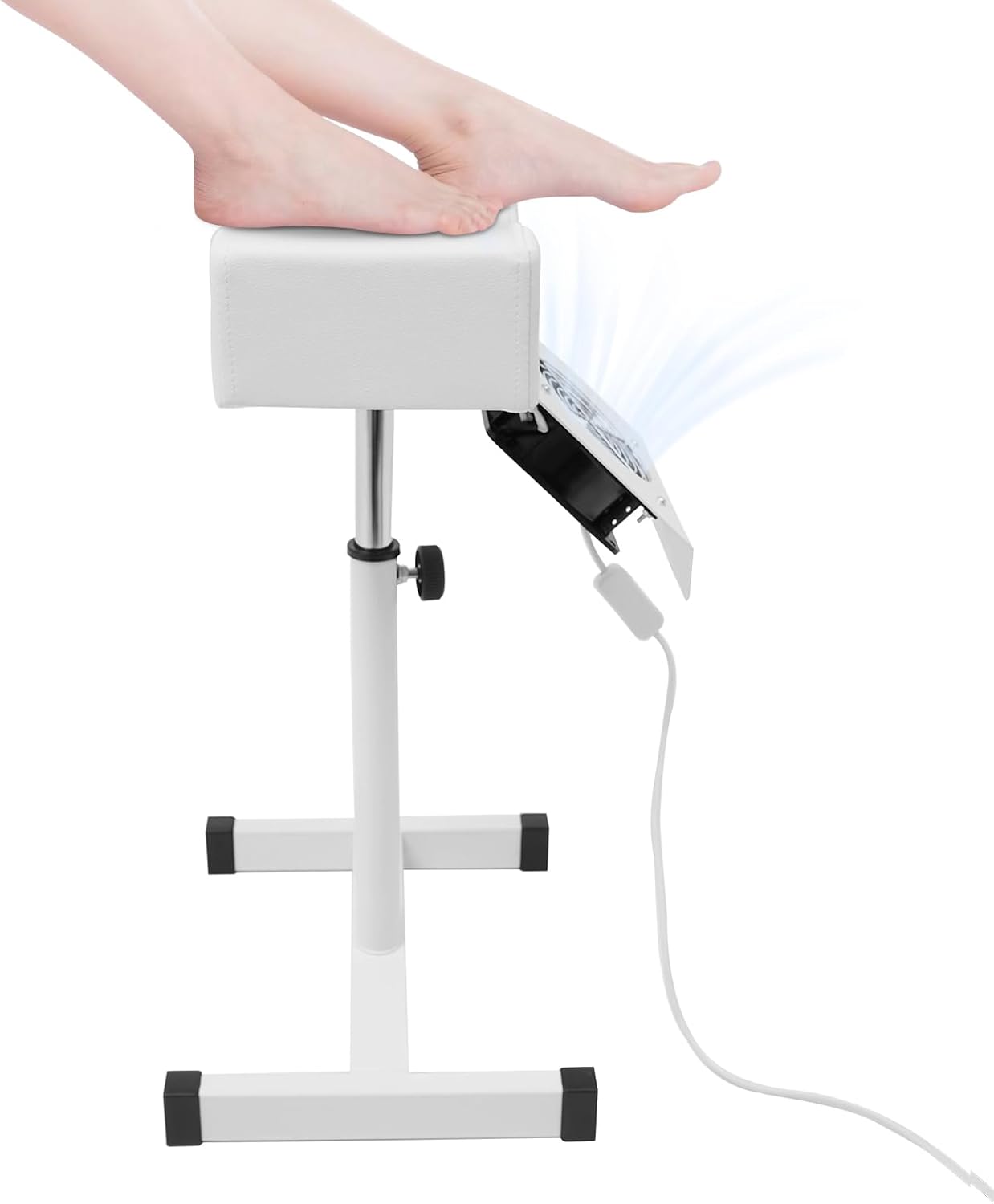 Mobiele pedicurestoel Voetverzorgingsstoel met zuigkracht Salonkruk In hoogte verstelbare beensteun Voetsteun voor beensteun Nagelsalon