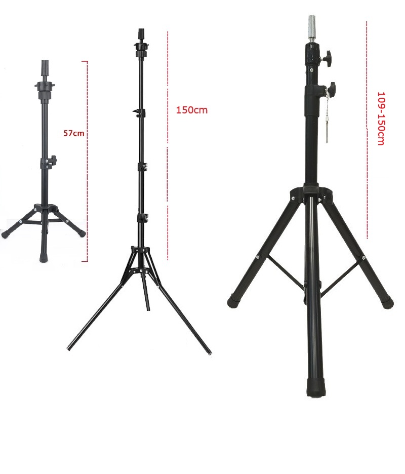 150cm Hoher Dreibein-Stoffkopfständer Trainings-Mannequin-Ständer Perückenhalter Verstellbares Kunststoffmaterial Haaraccessoire-Werkzeuge