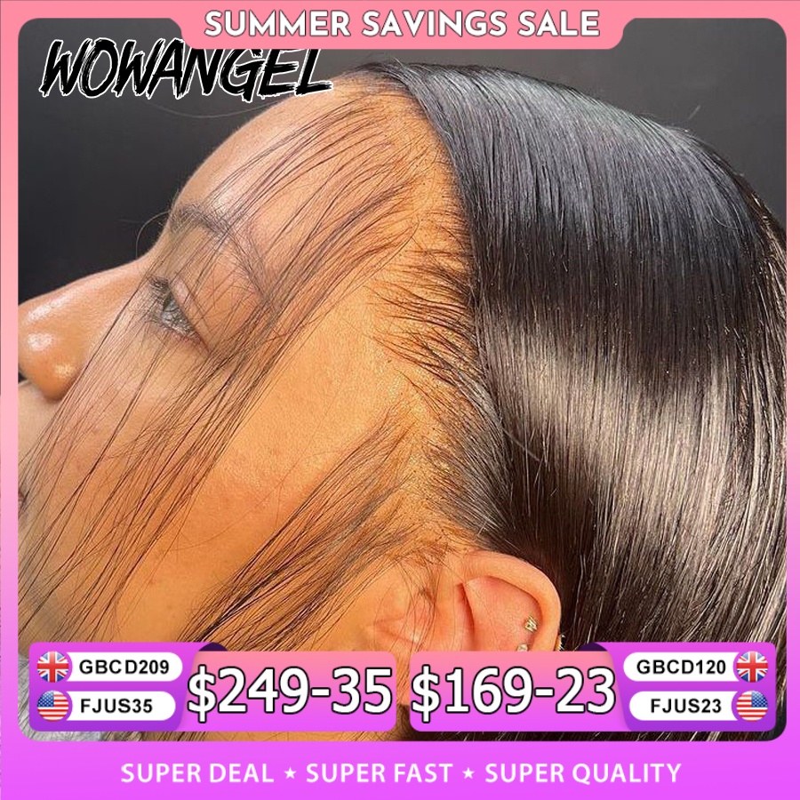 WOW ANGEL HD Lace Front Perücken 250 % 13x6 HD Lace Front Perücken Glattes Haar Unsichtbare HD Lace Melt Skin HD Lace Front Echthaarperücke