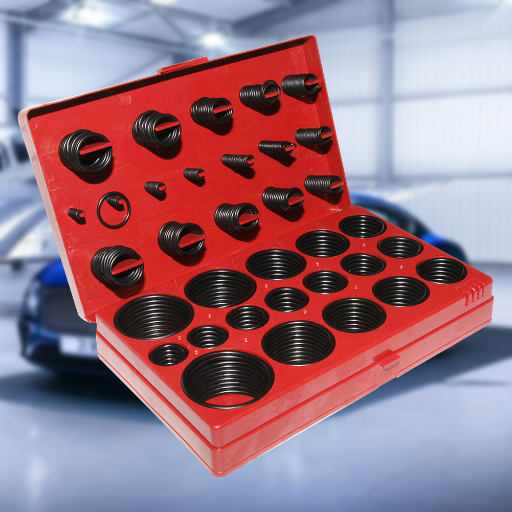 Kit surtido de sellos de juntas tóricas para coche, anillo de sellado Universal en forma de O para tubería de plomería de garaje para suministros de coche