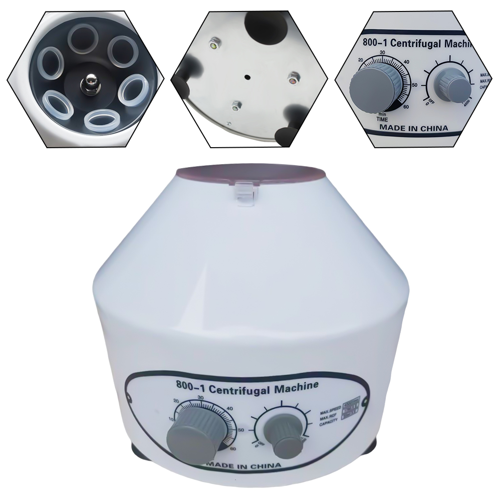 Laborzentrifugenmaschine – 25-W-Motor, 6 x 20 ml Fassungsvermögen, einstellbare Geschwindigkeit und Zeitsteuerung, einfache Bedienung für den Laborgebrauch