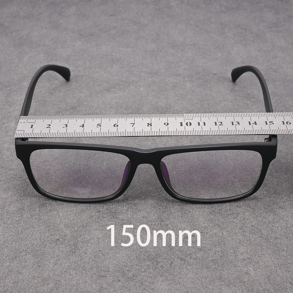 Cubojue-Gafas de miopía para hombre y mujer, lentes de gran tamaño, TR90, marco negro, antireflejo, 0-150, 150, 200, 250