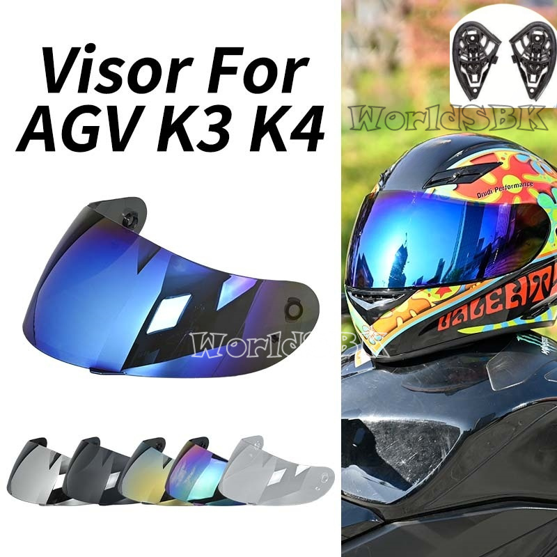 Osłona kasku do AGV K3 K4 Casco Moto Akcesoria K3 Tarcza Ochrona przed promieniowaniem UV K4 Soczewka kasku Wiatroodporna Osłona przedniej szyby
