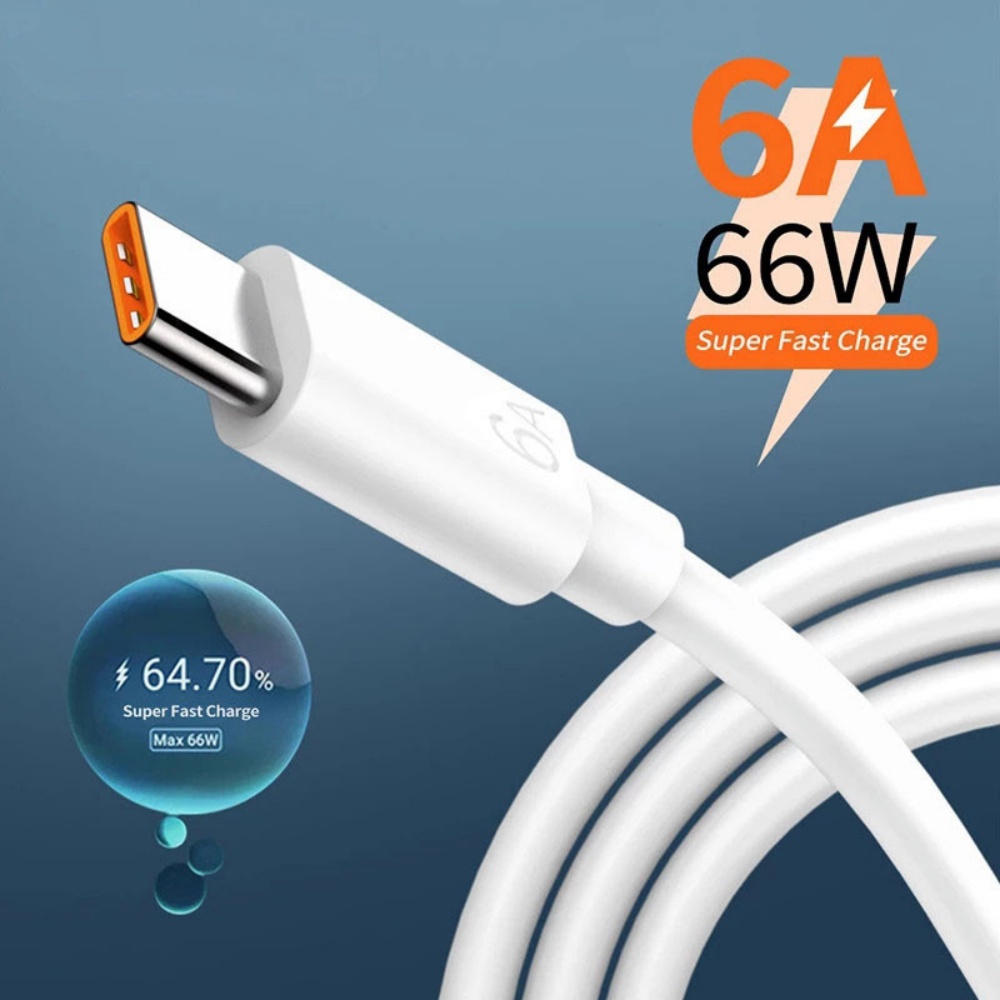 66W 6A USB Fast Charging Data Cable USB To Type-C Quick Charge Cord Charge Cable 0.25/1/1.5/2M For Samsung Huawei Xiaomi Phone