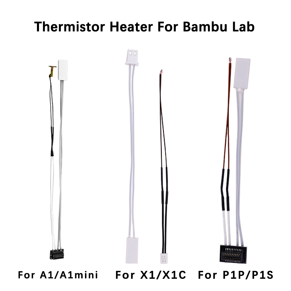 Tubo di riscaldamento per Bambu Lab A1 A1mini P1P P1S X1 X1C Termistore + Riscaldatore a cartuccia in ceramica per parti della stampante 3D Hotend in bambù
