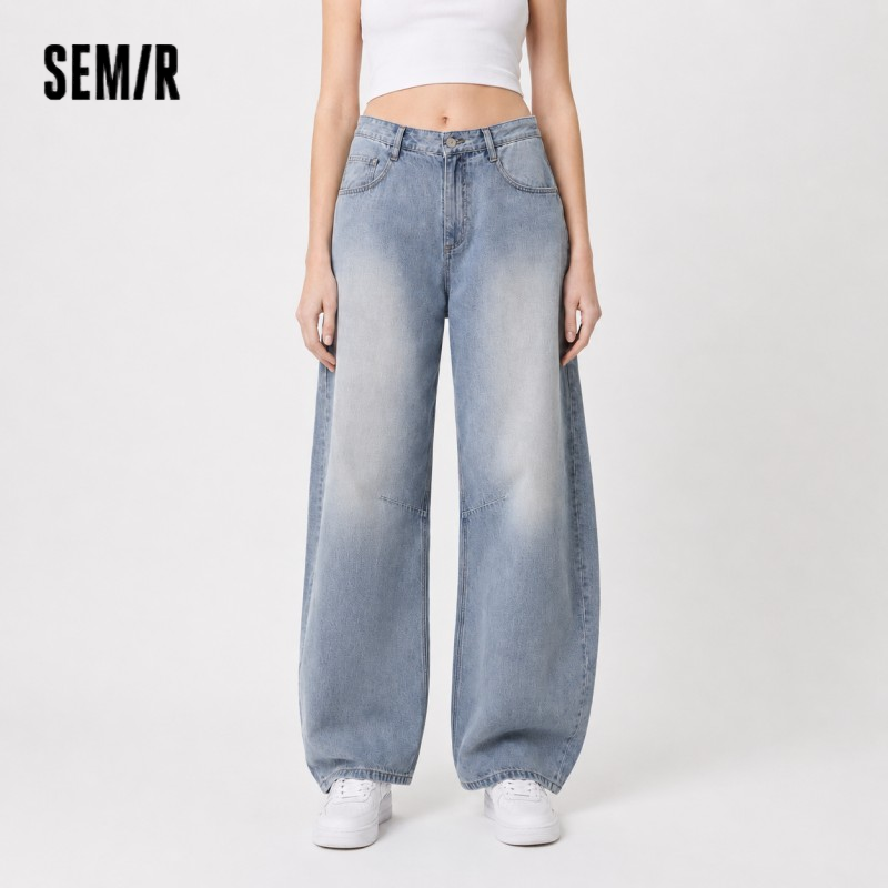 Semir Herenbroek Denim Cool Feeling Vintage Distressed Gebogen pijpen Slim Fit Wide 2026 Zomer Casual Fashion Style Top