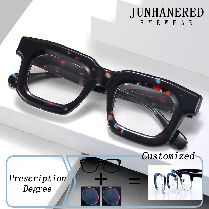Nova moda masculina acetato armação de grandes dimensões óculos de prescrição fotocromática anti luz azul presbiopia miopia astigmatismo óculos