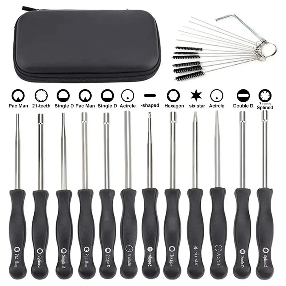 Kit de herramientas de motosierra de ajuste de carburador, destornilladores de carburador, ajuste de perno de afinación de cabezal múltiple, herramienta de mantenimiento de reparación de automóviles