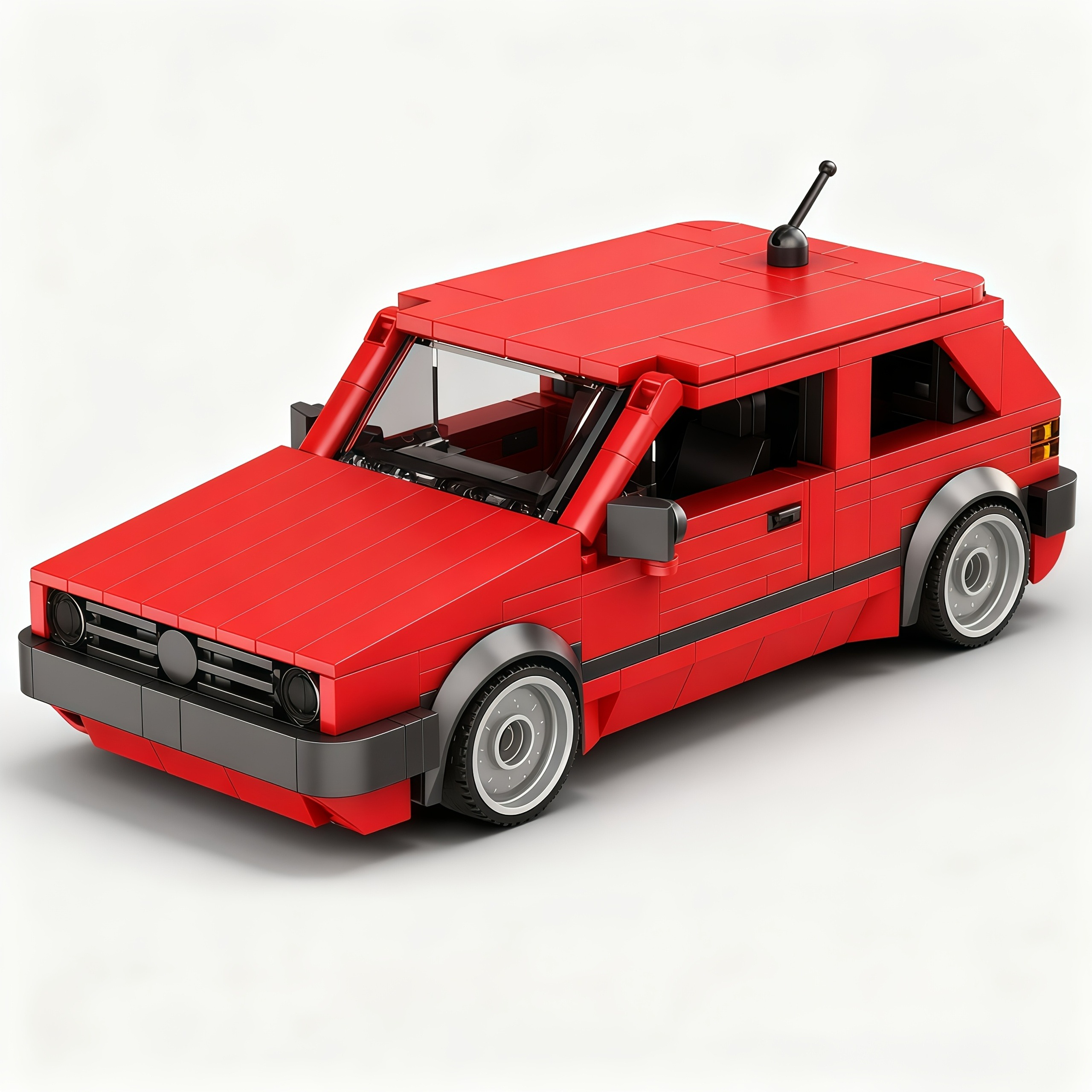 Rotes Baustein-Auto-Montageset, Retro-Automodell-Ornament, perfekt als Geburtstags- oder Weihnachtsgeschenk, ideal für Bausteine