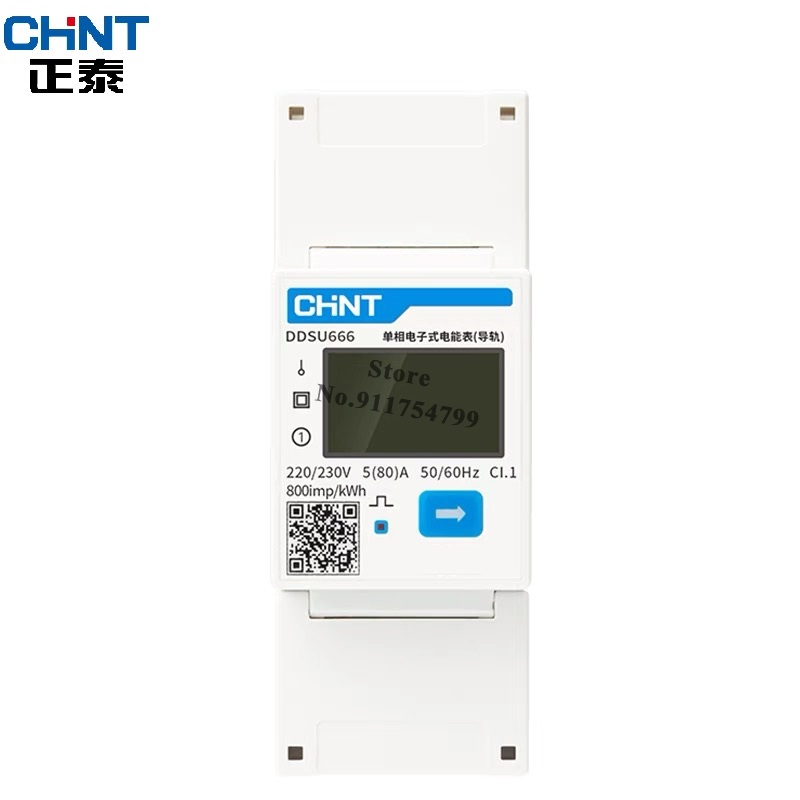 CHINT DDSU666 DTSU666 jednofazowa szyna DIN Modbus RS485 dwukierunkowy inteligentny miernik mocy energii KWH miernik prądu elektrycznego watomierz