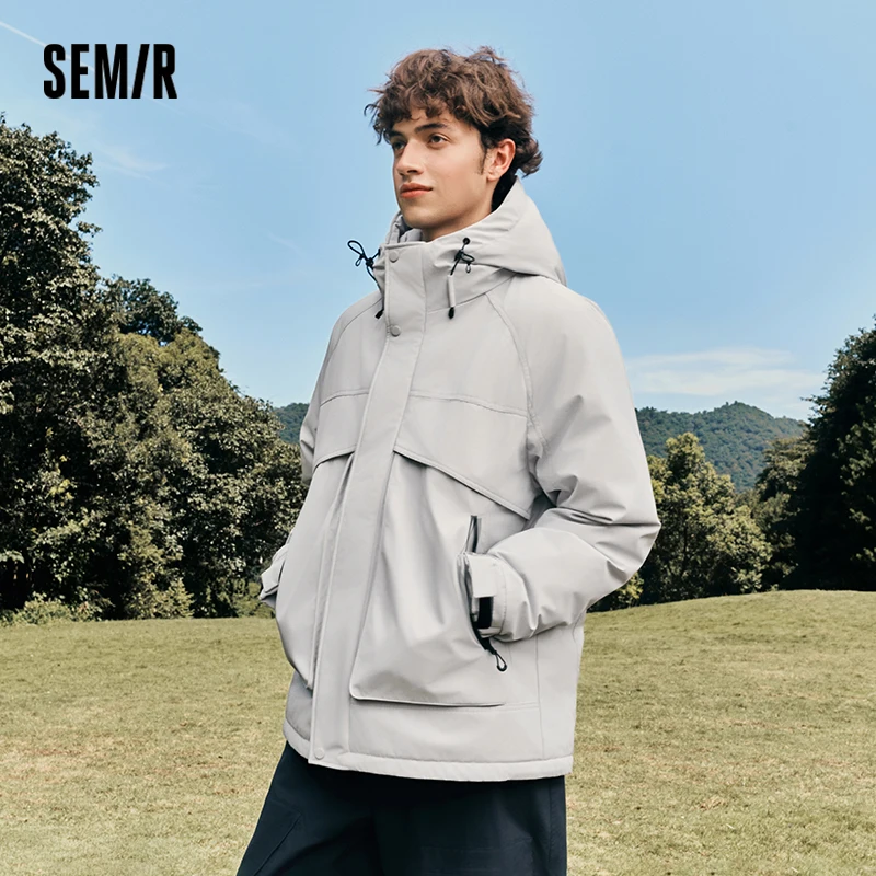 Semir Men Down Jacket Waterproof Windproof Stain Resistant Urban Workwear Style Outdoor Protection 2026 Winter Cold Weather