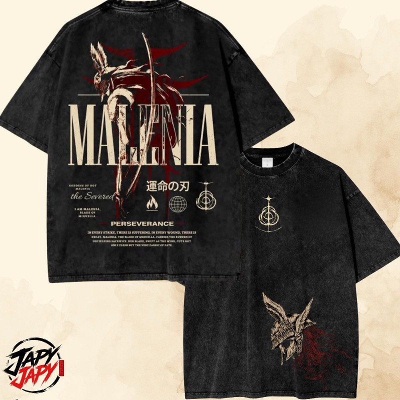 Elden Ring Vintage OverSized Washed T-Shirt, Malenia Graphic Tee