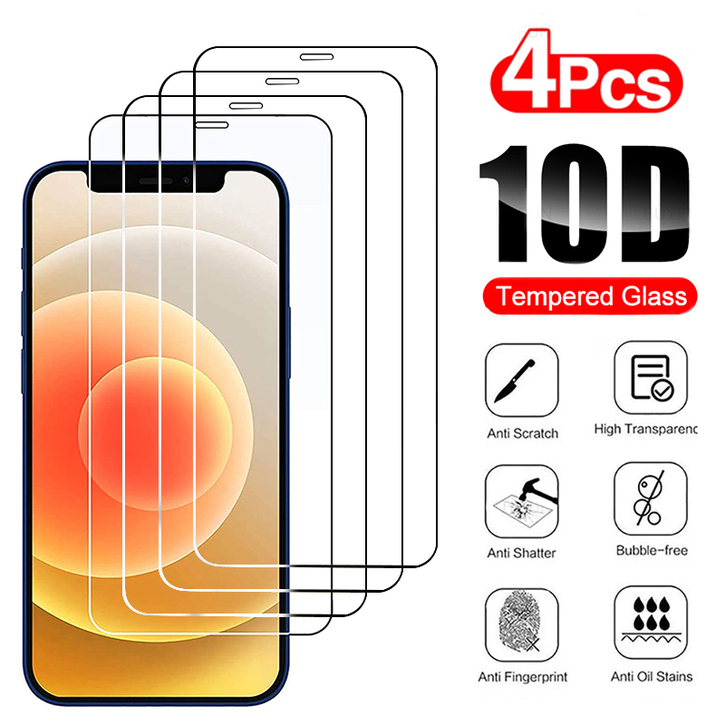 2/4 шт. полное стекло для iPhone 11 12 13 14 15 16 Pro Max 16E iPhone X XR Xs Max 6s 7 8 14 15 16 Plus закаленное стекло
