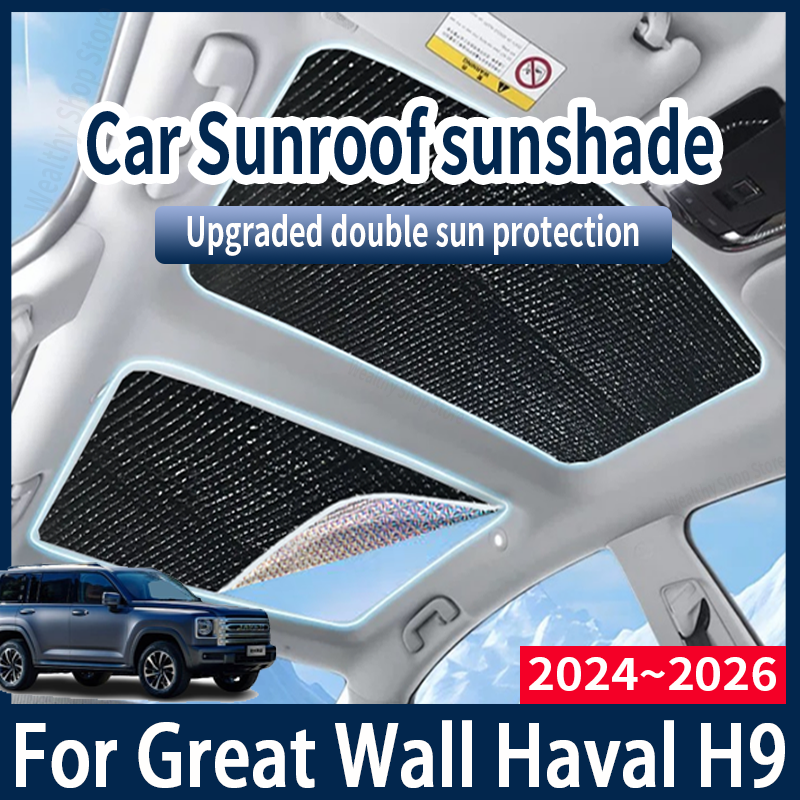 Para Great Wall Haval H9 2024 2025 2026 MK2 parasoles de coche cubierta Auto techo solar Protector Anti-UV accesorios de aislamiento térmico