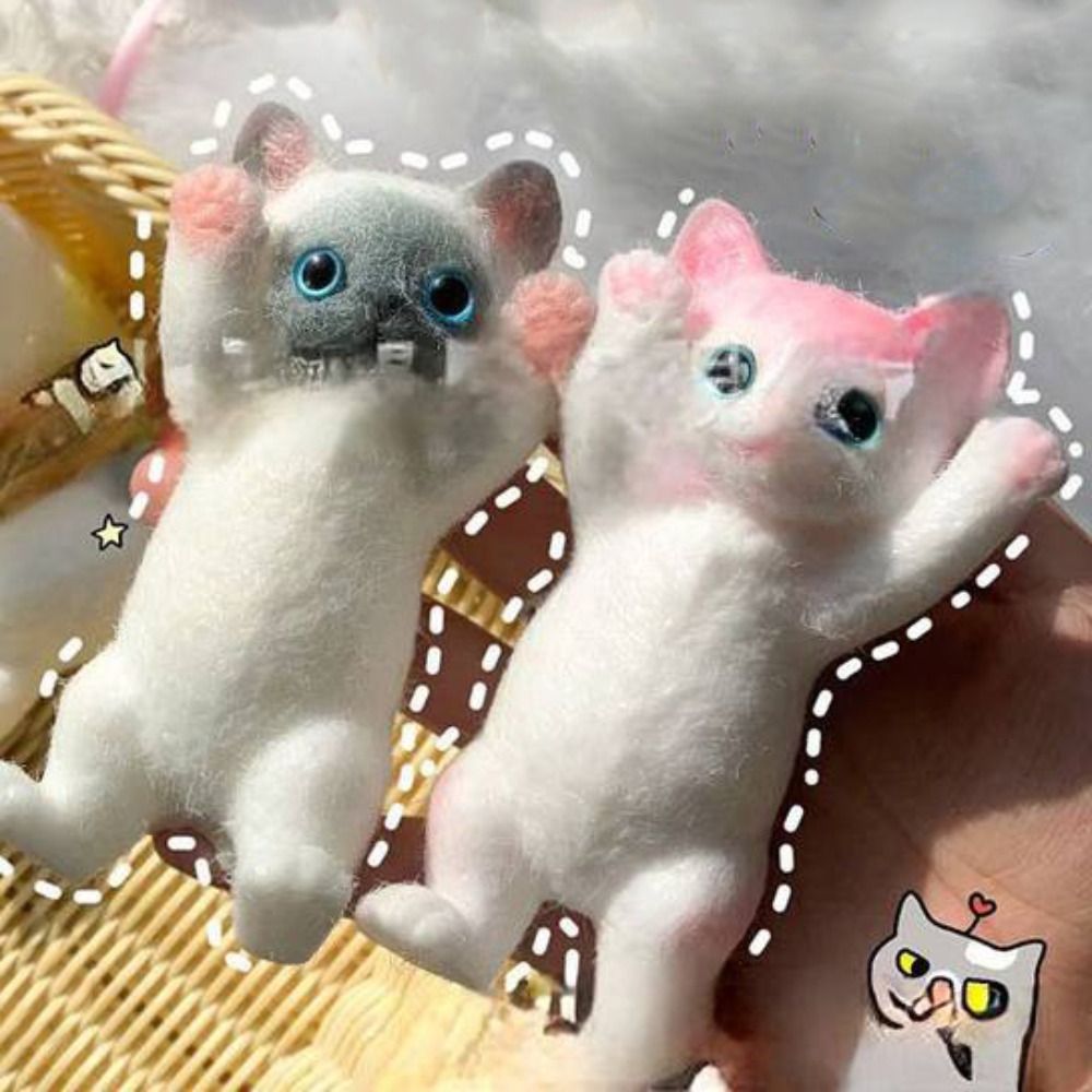 Новинка, медленный отскок, кукла-кошка, сжимающая игрушка, мультяшная красочная имитация кошки, сжимаемые игрушки, мягкая мини-игрушка-кошка для детей