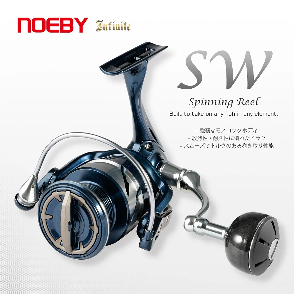Noeby INFINITE Spinning Fishing Reel Seri 2500 3000 4000 5000 8000 10000 Reel Pancing Air Asin 45lb Drag Aluminium