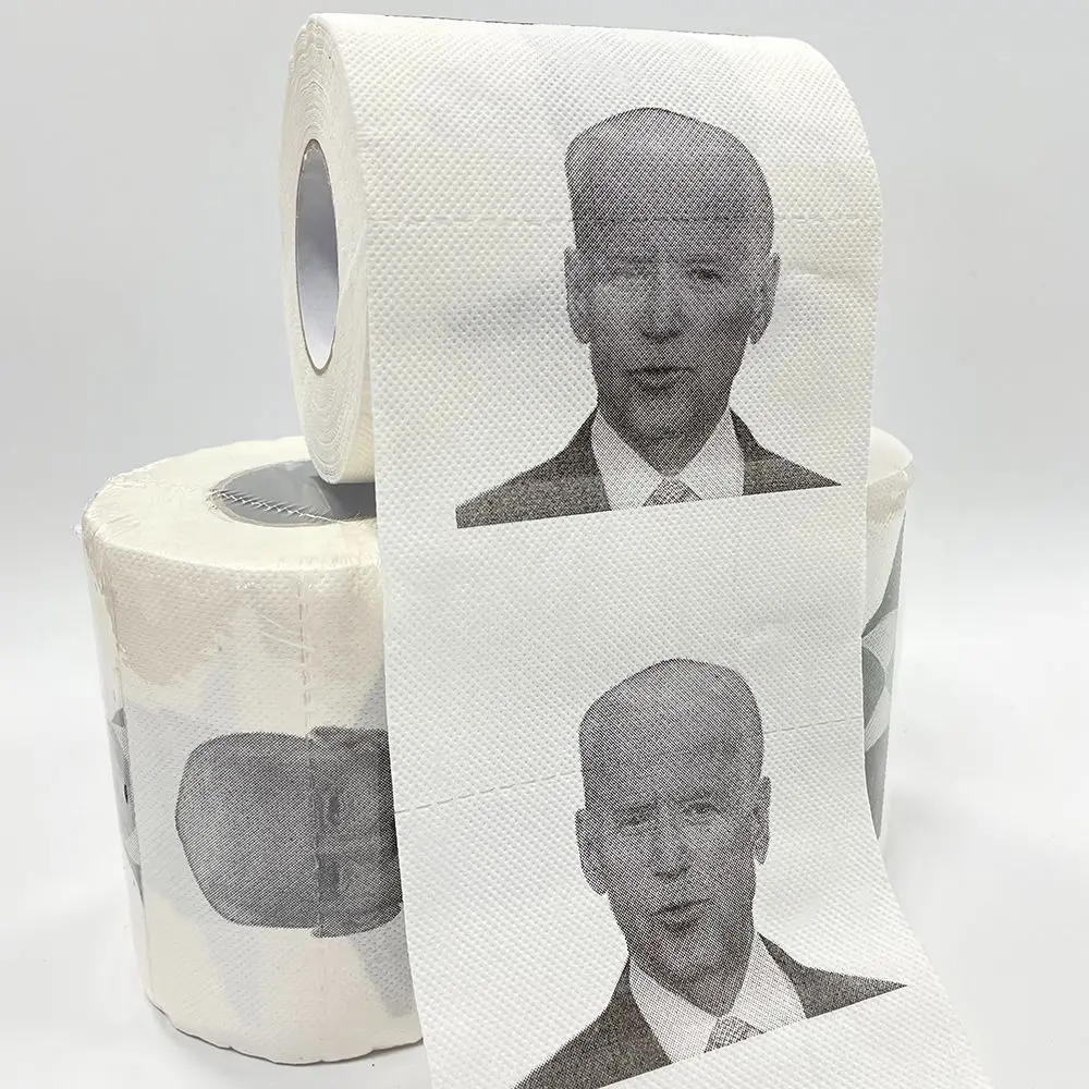 Rouleau de papier toilette à motif Joe Biden, cadeau fantaisie, serviette en papier HOPaper, FunnyHome, 1 rouleau