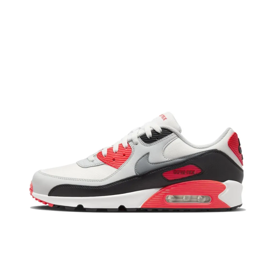 Nike negro y rojo colorway AIR MAX 90 zapatillas bajas cómodas con absorción de impactos para hombre zapatillas informales antideslizantes para correr